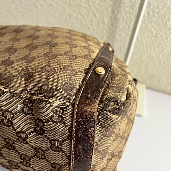 Gucci Brown Monogram Tote Bag - Picture 10 of 14